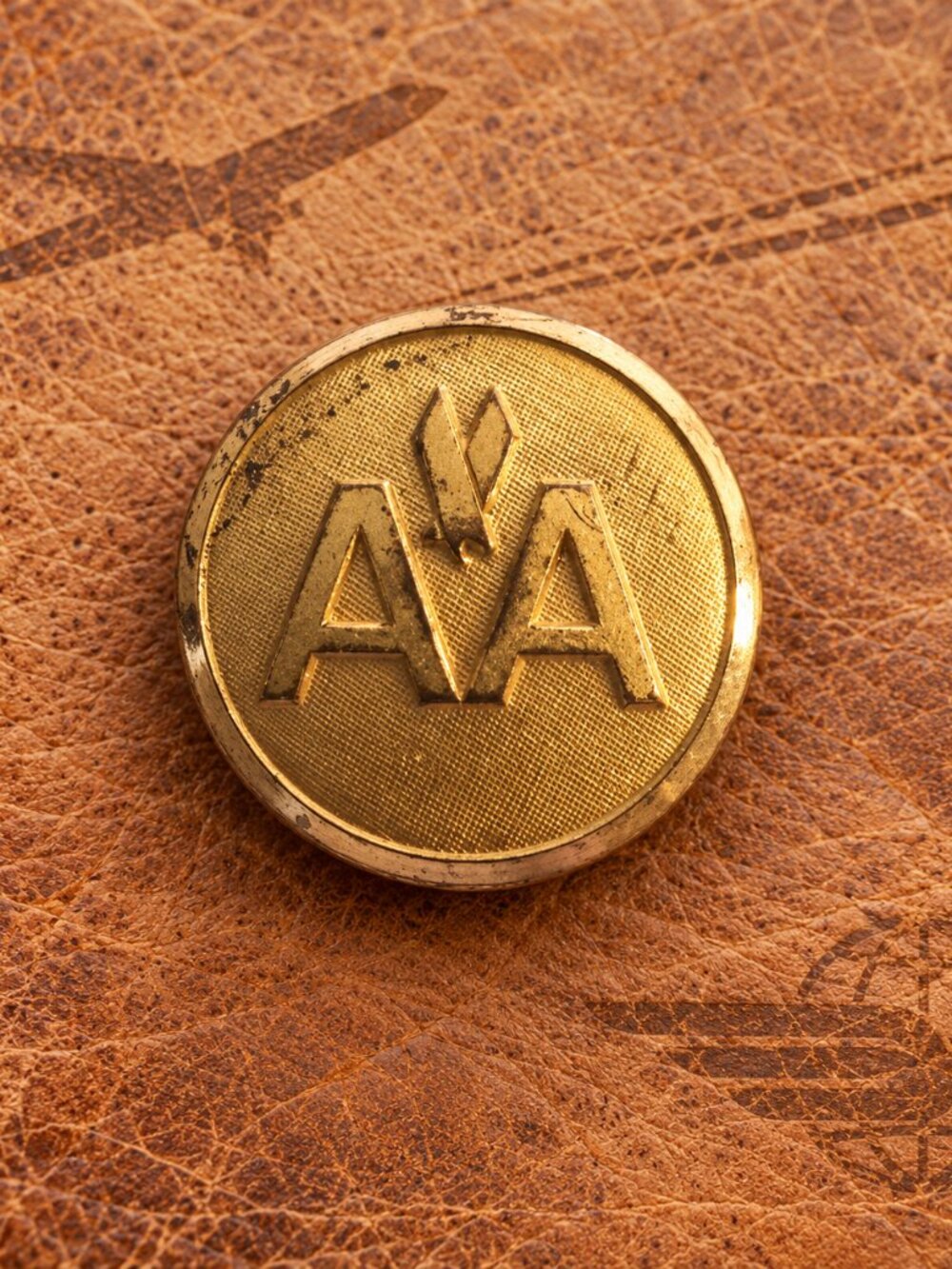 American Airlines Eagle AA Logo Vintage Uniform Button - Stewardess Pilot Gold